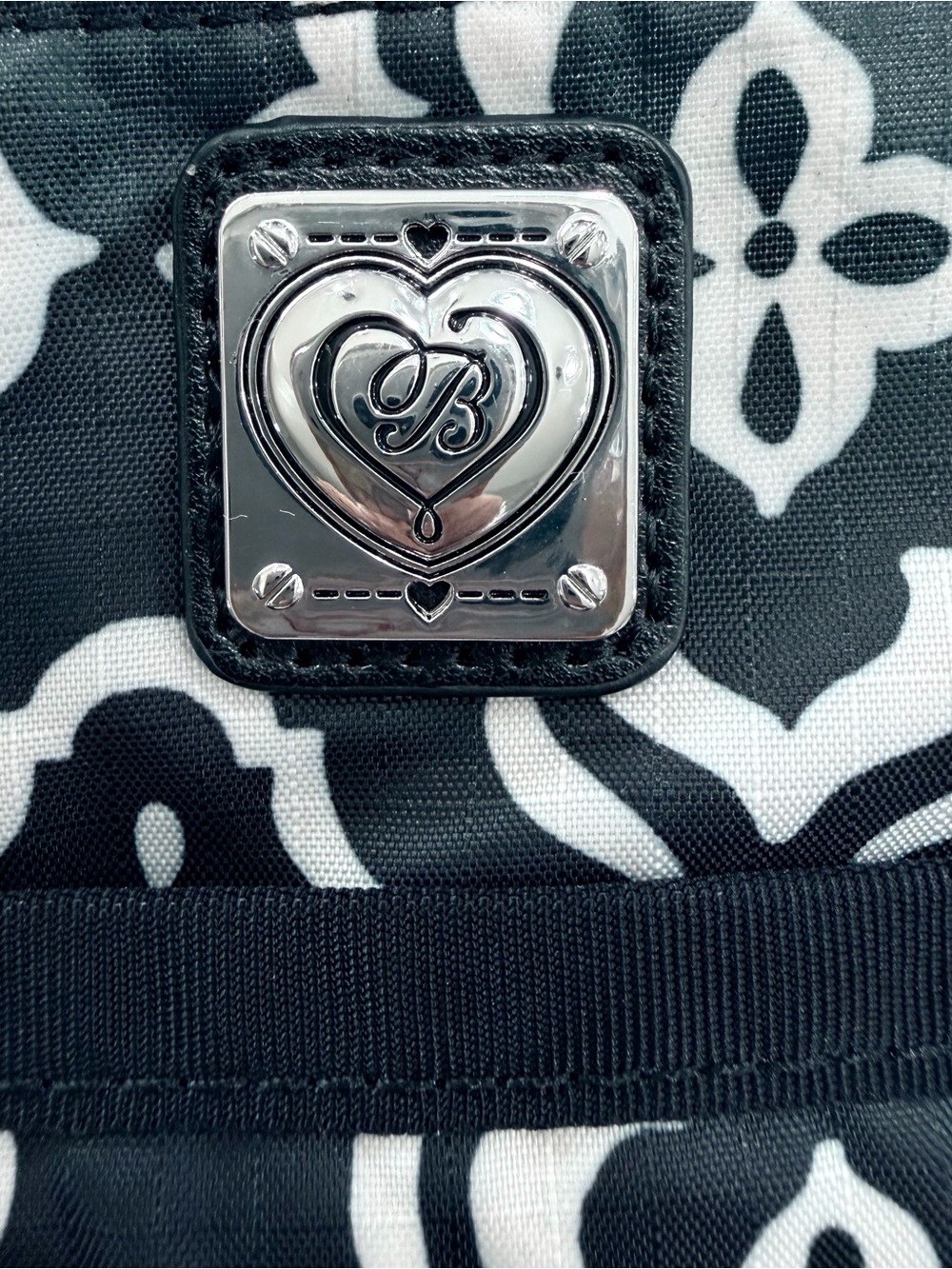 Brighton Black & White Patterned Crossbody Bag - Picture 2 of 9